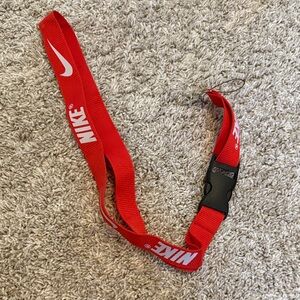 Nike Red and White Lanyard
